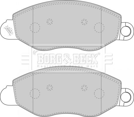 BORG & BECK Комплект тормозных колодок, дисковый тормоз BBP1714